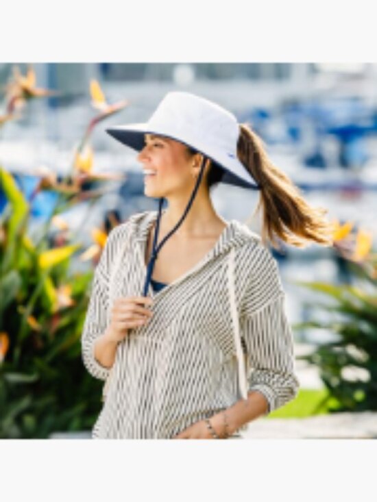 UPF 50+ Packable Sun Hat with Ponytail Hole and Chin Strap main image 7
